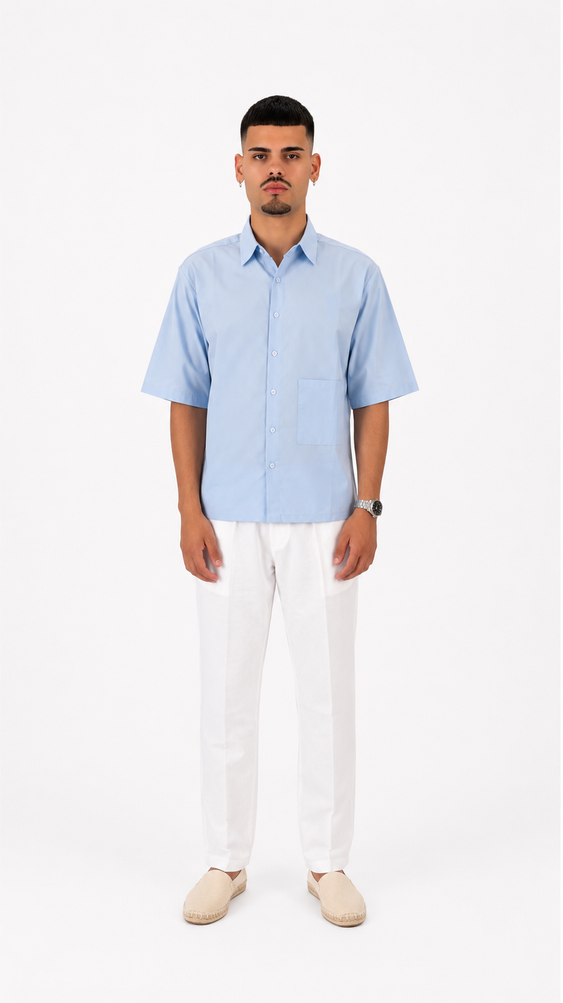 Camicia Relax Azzurro Cielo